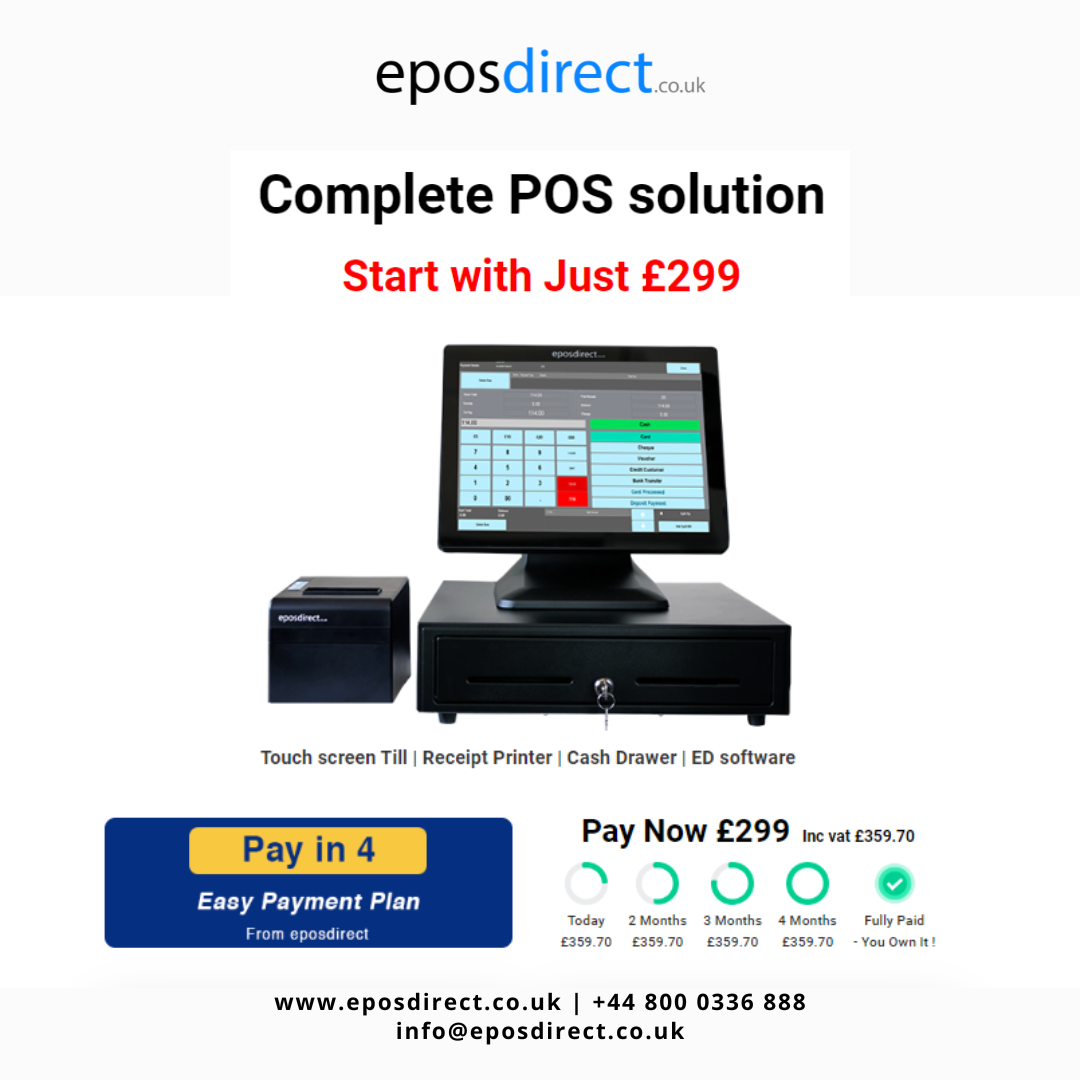 Epos system for retail shop