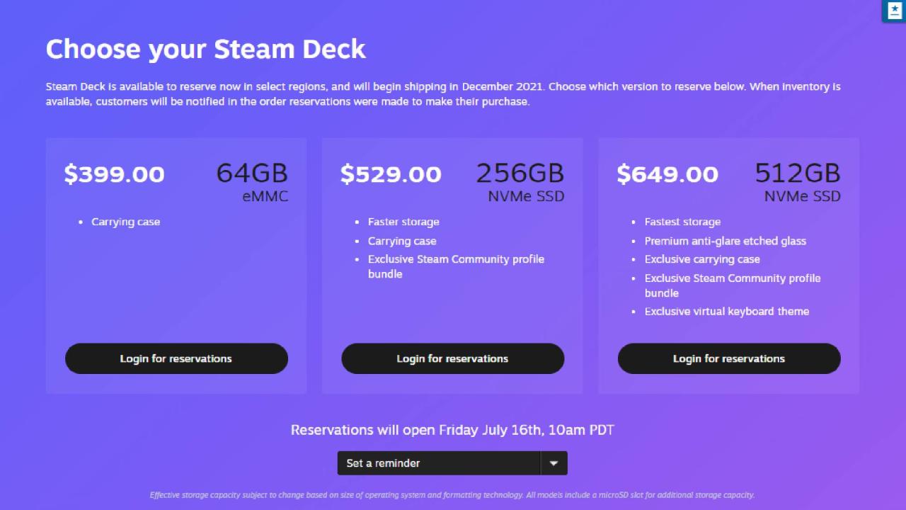 Steam deck buy now pay later