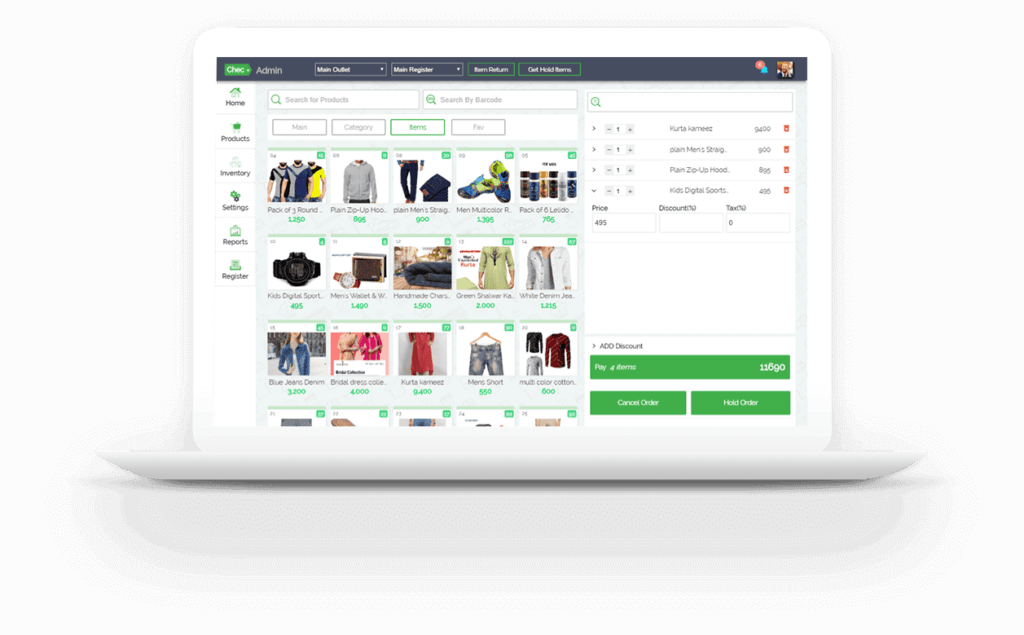 Retail shop pos software