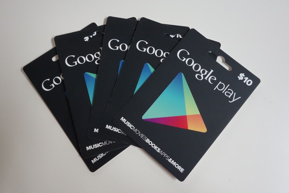 Gift cards with google pay