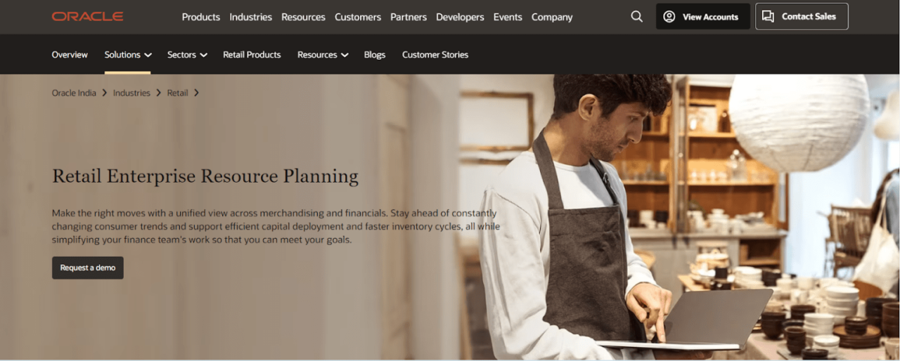 Retail shop management software