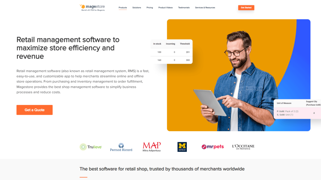 Retail shop management software